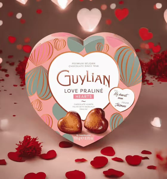 Guylian Love Praline Hearts Valentine Collection 3.7oz Heart Shape
