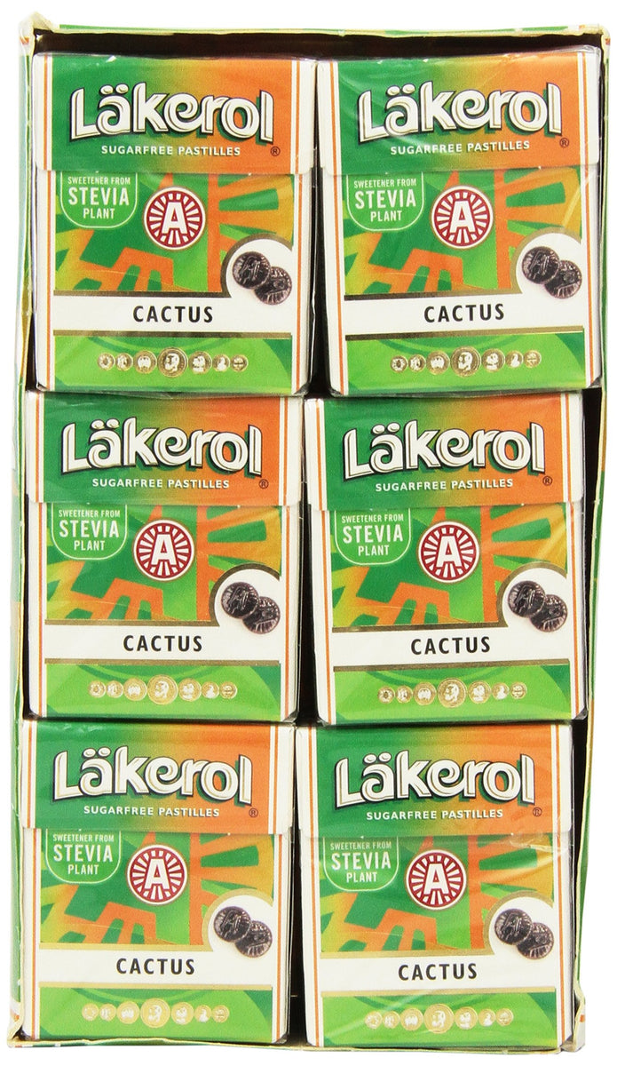 Lakerol Cactus Licorice Sugar Free Pastilles, .8 Ounce (Pack of 24)| Summit  Shope