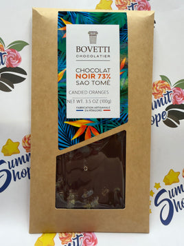 Bovetti Dark Chocolate 73% Candied Orange 3.5oz Bar