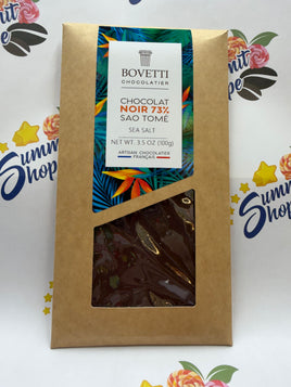 Bovetti Dark Chocolate 73% Crystallized Sea Salt 3.5oz Bar