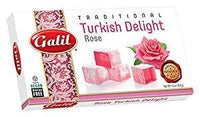 Galil Traditional Turkish Delight Rose Gluten Free 16 Oz. Pack Of 3.