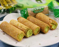 NANAO French Papiro Matcha Cream Filling Roll 2.8oz (80g)- Japan Fukuoka Yame Matcha Cream Egg Roll Snacks Individual Satches, japanese cracker green tea wagashi candy vegetarian cookie (1 Pack)