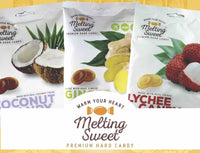 Melting Sweet Premium Individually Wrapped Hard Candy (Lychee, 4.4oz, Pack of 1)