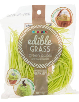 Grandys Candys Edible Easter Grass- Green Apple, Blueberry, Strawberry, & Multi Flavored Bundle-Fun and Delicious Way to Complete Your Easter Baskets -Green Apple -1 Individual Package of Green Apple Edible Easter Grass
