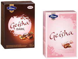 Karl Geisha Chocolates with Hazelnut Filling - 1 each Milk Chocolate and Dark Chocolate