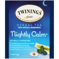 Twinings Nightly Calm Tea, Sleep Tea with Calming Chamomile, Spearmint, and Lemongrass, Bedtime Sleepytime Tea, 20 Herbal Tea Bags