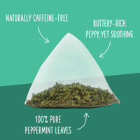 Two Leaves and a Bud Organic Peppermint Tea Bags, Naturally Caffeine Free, Herbal Whole Leaf Peppermint Tea in Compostable Sachets, 15 Count (Pack of 1)