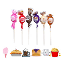 Mini Pops Special Edition lollipops 30 Mini Pops | Seasonal Flavors- Cotton Candy -Toasted Marshmallow -Blueberry Pancakes- Caramel Corn-Hot Chocolate-Apple Pie