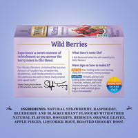 Twinings Wild Berries Tea - A Naturally Caffeine-Free Herbal Tea Bursting with Fresh & Uplifting Berry Tea Flavours, Individually Wrapped Tea Bags, 20 Count