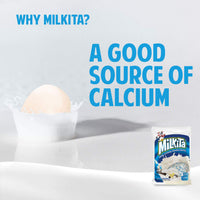 Milkita Creamy Shake Candy Bag, Gluten Free Chewy Candies with Calcium & Real Milk, Zero Trans Fat, Low-Sugar, Vanilla Flavor, 30 Pcs