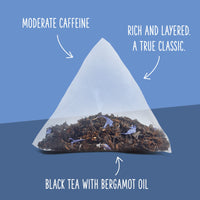 Two Leaves and a Bud Organic Earl Grey Tea Bags, Whole Leaf Caffeinated Black Tea in Compostable Sachets, Caffeinated Black Tea Flavored with Bergamot, Add Milk and Sugar, 15 Count (Pack of 1)