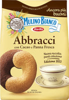 Mulino Bianco Biscotti Frollini Abbracci con Cacao e Panna Fresca, Senza Olio di Palma, Colazione Ricca di Gusto, 700 g