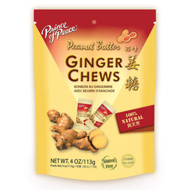 Ginger Chews Peanut Butter Prince Of Peace 4 oz Bag