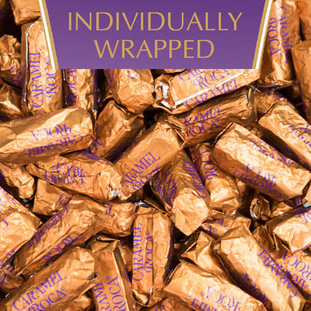 Brown & Haley Sea Salt CARAMEL ROCA Stand-up Pouch, Individually Wrapped Caramel Buttercrunch Toffee, 4.5 Ounces (Pack of 1)