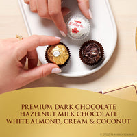 Ferrero Collection, 12 Count, Premium Gourmet Assorted Hazelnut Milk Chocolate, Dark Chocolate And Coconut Chocolates, Luxury Chocolate Holiday Gift Box, 4.6 Oz