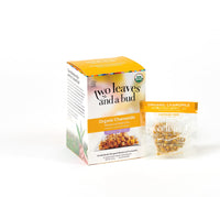 Two Leaves and a Bud Organic Chamomile Herbal Tea Bags, Naturally Caffeine Free, Whole Leaf Chamomile Tea in Compostable Sachets, 15 Count (Pack of 1)