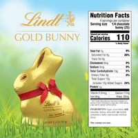 Lindt GOLD BUNNY Milk Chocolate, Hollow Milk Chocolate Candy Bunny, 3.5 oz. Bunny