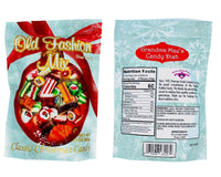 Classic Christmas Hard Candy Mix of Old Fashion Traditional Holiday Candies. One Bag of OLD FASHION MIX (13 oz) and One Bag of CUT ROCK (11 oz) In Decorative Packaging