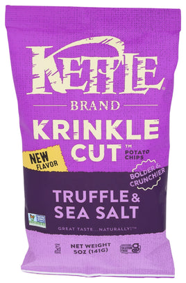Kettle Foods Truffle & Sea Salt Krinkle Cut Potato Chips, 5 OZ