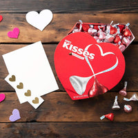 HERSHEY'S KISSES Milk Chocolate Candy, Valentine's Day Gift, 6.5 Oz, Heart Box