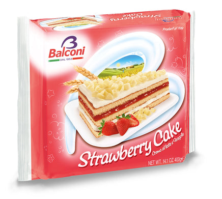 Balconi Strawberry Cake, 400 Gram (Pack of 1)