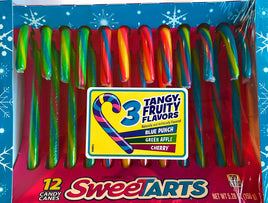Sweetart 12 Candy Canes 3 tangy fruity flavors
