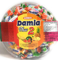 Damla New 2 Fancy Filled Soft Candy Tropical Flavors Assortment, 800g - 28.22oz
