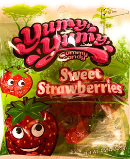 Sweet Strawberries Gummy Candy (1) 4.5oz Bag