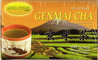 Green Fresh Genmai Cha Tea 100% All Natural, (200 g) 100 Tea Bags Individually Wrapped