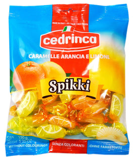 Cedrinca Spikki Orange & Lemon Hard Candies, Two (2) 5.25 oz bags (like Sicilia, but more lemon and orange)