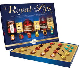 Abtey Royal des Lys Prestige Liqueurs in Dark Chocolate without sugar crust 8.82oz Gift Box