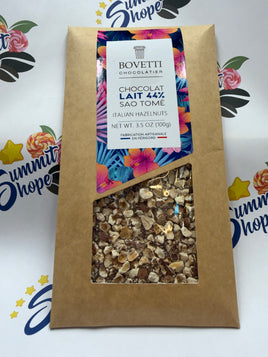 Bovetti Milk Chocolate 44% Italian Hazelnuts 3.5oz Bar