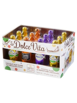 Abtey Dolce Vita Assorted Liqueur Filled Bottles Shape 5.46oz Window Box