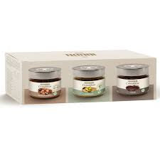 Holidays Favorite Babbi Three-Jar Cremadelizia Spread Gift Box: Gianduia, Pistachio, Cacao 18oz