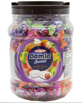 Damla Assorted Soft Candy Center Filled Fruit Chew 850 gram, 29.98 ounce