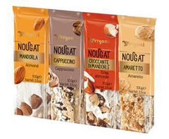 Vergani Torrone Assorted Classic Nougat 1 piece each Flavors Include: Almond, Cappuccino , Crisp Almond, Amaretto