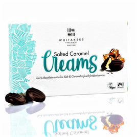 Whitakers Dark Chocolate with Sea Salt and Caramel Infused Creams 5.3oz Box