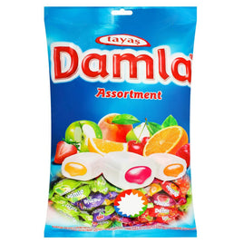 Tayas Damla Assortment Soft Chewy Fruit Filled Center 500gram Bag