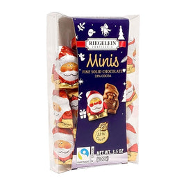 Riegelein Minis Solid Santas 3.5oz Clear Pillow Box
