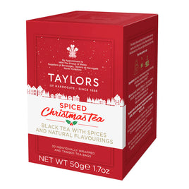 Taylors of Harrogate Spiced Christmas Tea 20 Teabags in Decorative Gift Box