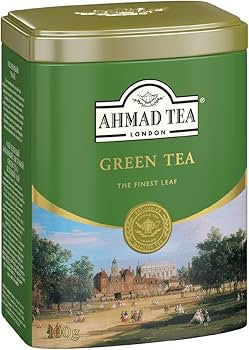 Ahmad Green Tea Loose Leaf 3.5oz Keepsake Tin Box