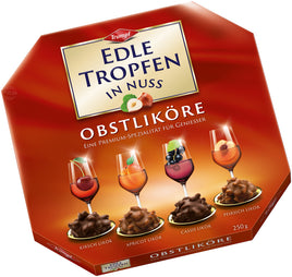 Trumpf Edle Tropfen in Nuss Obstlikore (Cherry, Apricot, Cassis, Peach) Delicious Pralines