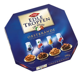 Trumpf Edle Tropfen in Nuss Obstbrande (Plum, Cherry, Pear, Raspberry) Pralines 8.8oz Gift Box