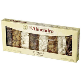 El Almendro Turron Selection(Almond Caramel, Crunchy Almond, Almond Crocanti) 7.05oz Window Gift Box