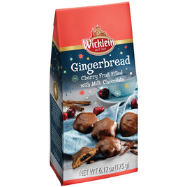 Wicklein Gingerbread Cherry Fruit Filled with Milk Chocolate 6.17oz Bag
