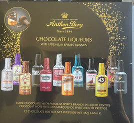 Anthon Berg Chocolate Liqueurs with Premium Spirits Brands 12 Pieces Gift Box 6.6oz
