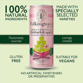 Folkington's Rhubarb & Apple Presse 8.5fl oz/can (4 cans per order)